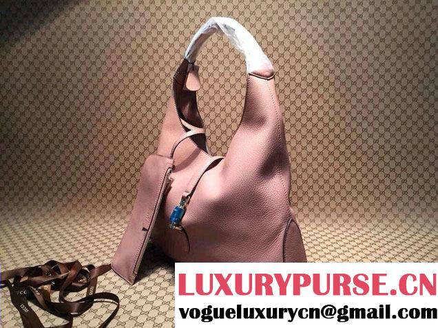 Gucci Jackie Soft Leather Hobo Bag 362968 Nude Pink