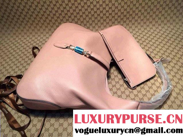 Gucci Jackie Soft Leather Hobo Bag 362968 Nude Pink