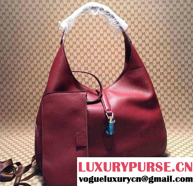 Gucci Jackie Soft Leather Hobo Bag 362968 Burgundy