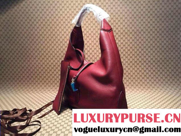Gucci Jackie Soft Leather Hobo Bag 362968 Burgundy