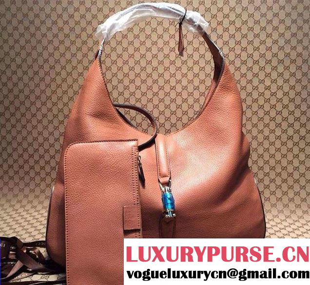 Gucci Jackie Soft Leather Hobo Bag 362968 Apricot