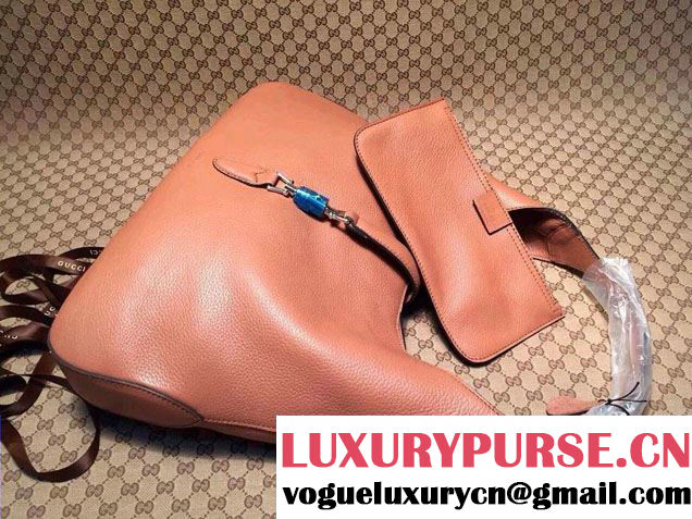 Gucci Jackie Soft Leather Hobo Bag 362968 Apricot