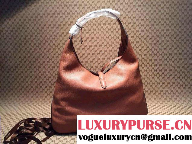 Gucci Jackie Soft Leather Hobo Bag 362968 Apricot