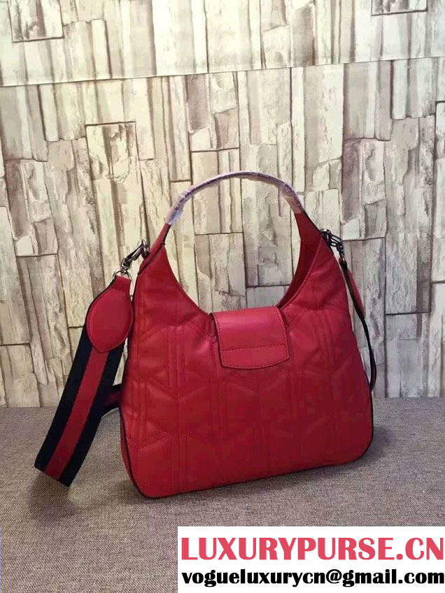 Gucci Dionysus Matelassé Leather Hobo Small Bag 444072 Red