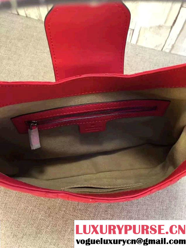 Gucci Dionysus Matelassé Leather Hobo Small Bag 444072 Red