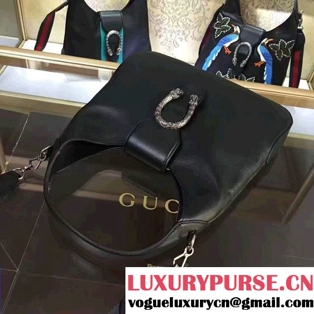 Gucci Dionysus Matelassé Leather Hobo Small Bag 444072 Black 2016