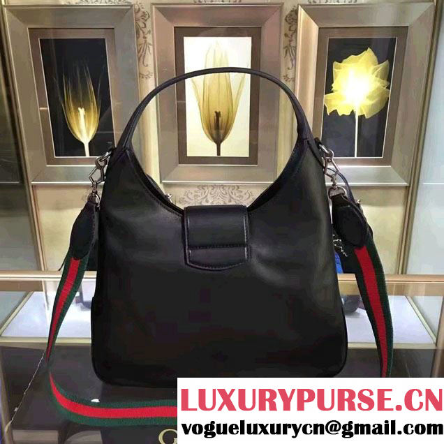 Gucci Dionysus Matelassé Leather Hobo Small Bag 444072 Black/Web 2016
