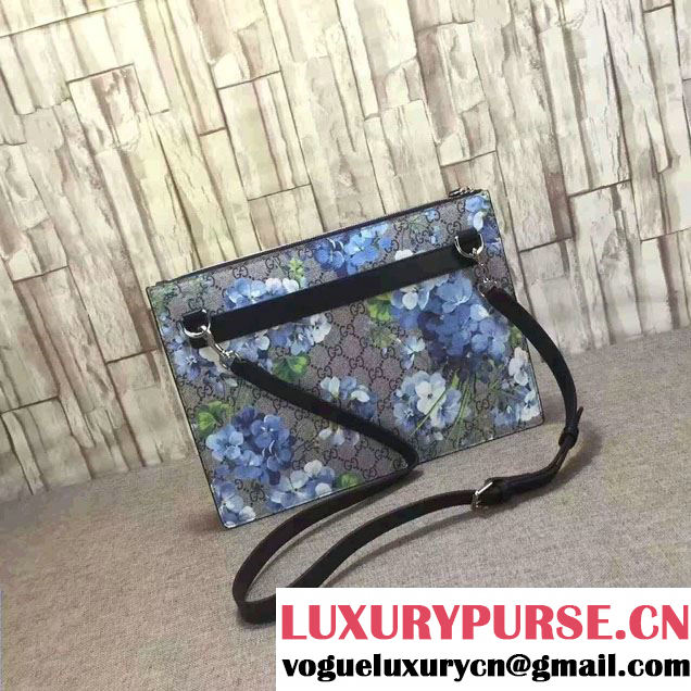 Gucci GG Supreme Canvas Blue Blooms Messenger Bag 429004 2016