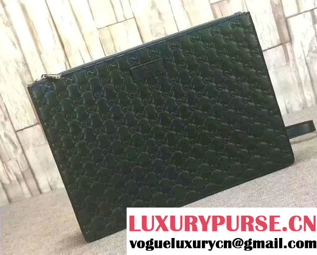 Gucci Signature Leather Messenger Bag 429004 Green 2016