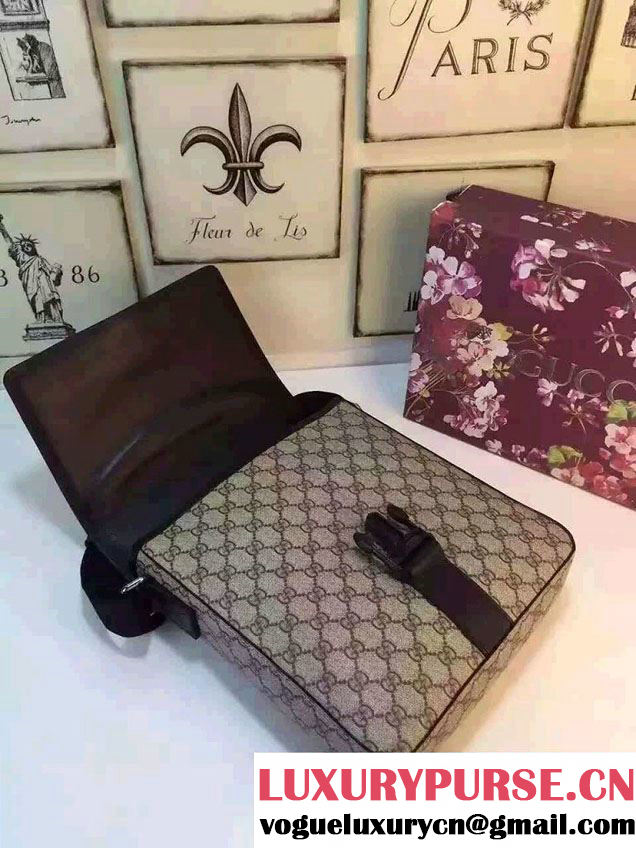 Gucci GG Supreme Canvas Messenger Small Flap Bag 406368 2016