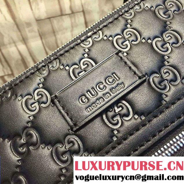 Gucci Signature Leather Messenger Medium Flap Bag 406408 2016