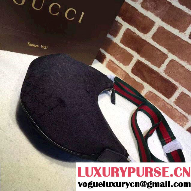 Gucci Original GG Canvas Messenger Medium Bag 181092 Black