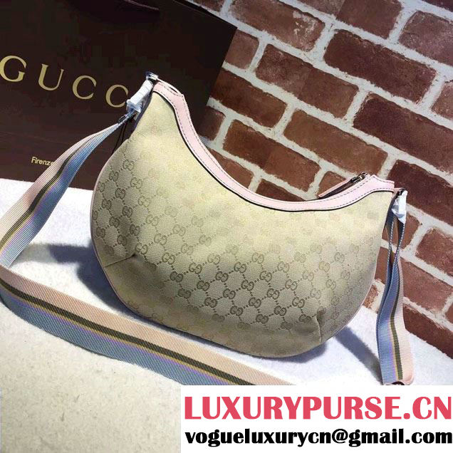 Gucci Original GG Canvas Messenger Medium Bag 181092 Pink