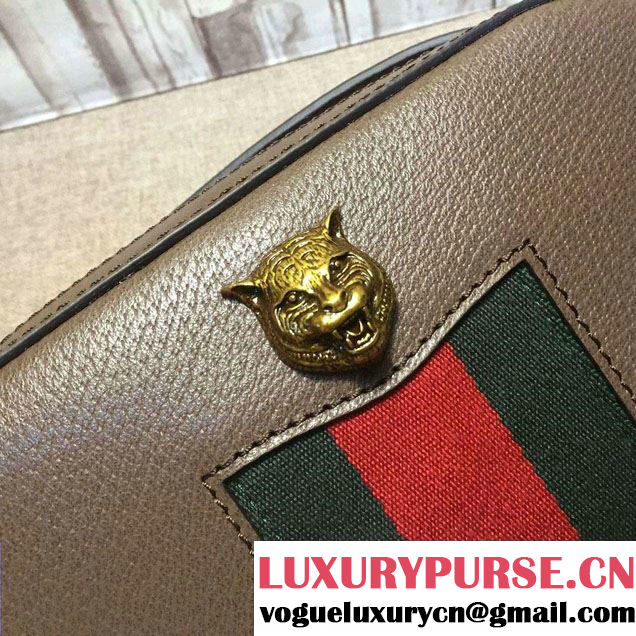Gucci Animalier Textured Leather Messenger Bag 412009 Coffee 2016