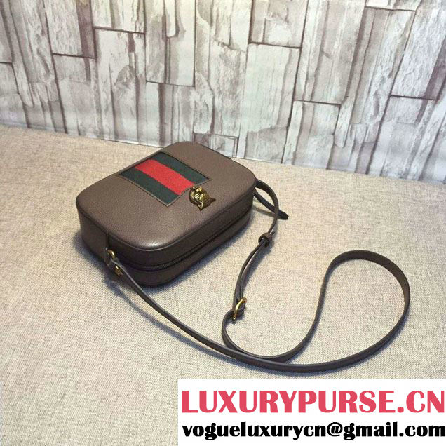 Gucci Animalier Textured Leather Messenger Bag 412009 Coffee 2016