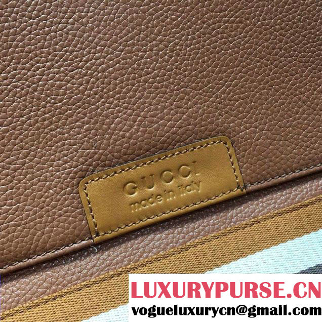 Gucci Leather Men's Messenger Shoulder Bag 281422 Khaki 2016