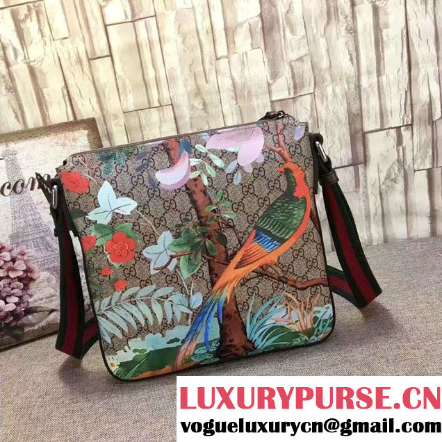 Gucci GG Supreme Messenger Medium Flap Bag 406408 Tian 2016