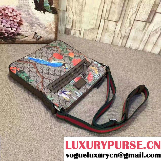 Gucci GG Supreme Messenger Medium Flap Bag 406408 Tian 2016