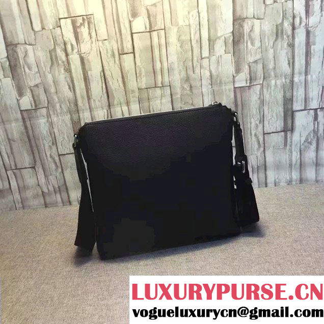Gucci Signature Leather Messenger Bag 394915 Black 2016
