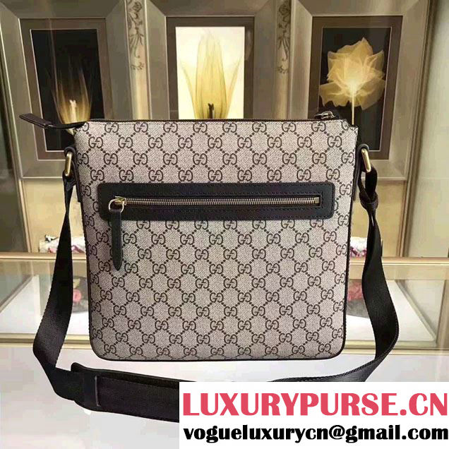 Gucci Angry Cat Print GG Supreme Flat Messenger 473886 2017