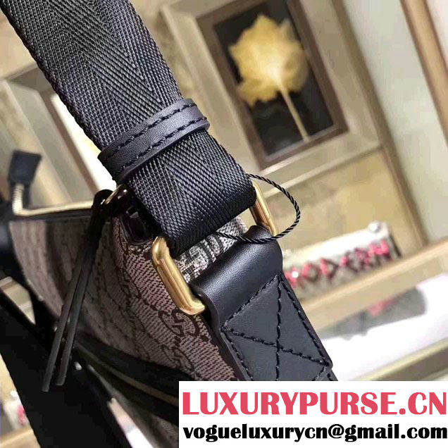 Gucci Angry Cat Print GG Supreme Flat Messenger 473886 2017