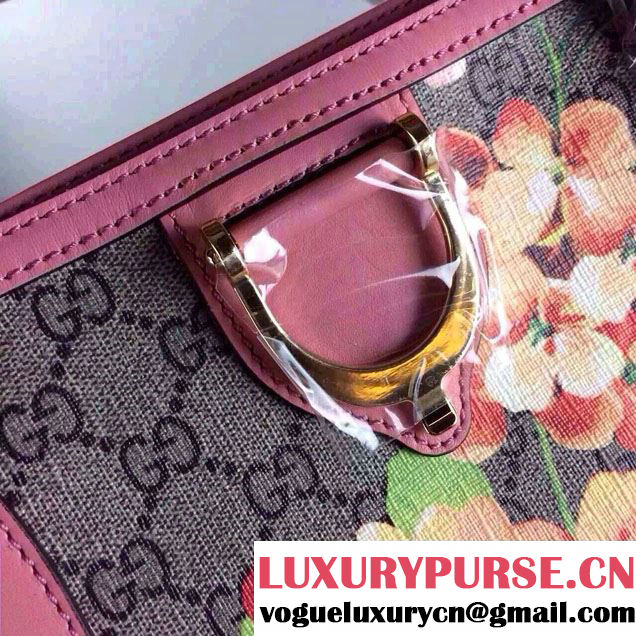 Gucci Dionysus Blooms Print GG Supreme Tote Bag 308604 Pink 2015