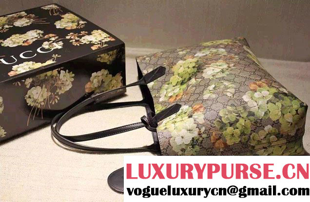 Gucci GG Blooms Reversible Leather Tote Medium Bag 368568 2016