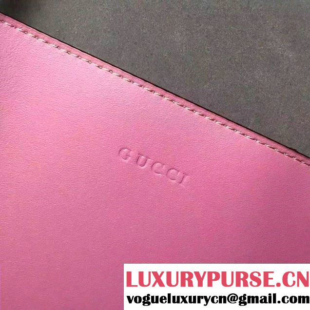 Gucci GG Blooms Reversible Leather Tote Bag 368568 Green/Pink 2016