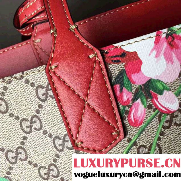 Gucci GG Blooms Reversible Leather Tote Bag 368568 Red 2016