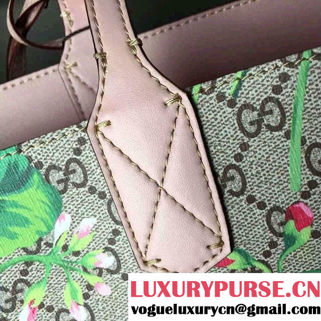 Gucci GG Blooms Reversible Leather Tote Bag 368568 Pink 2016