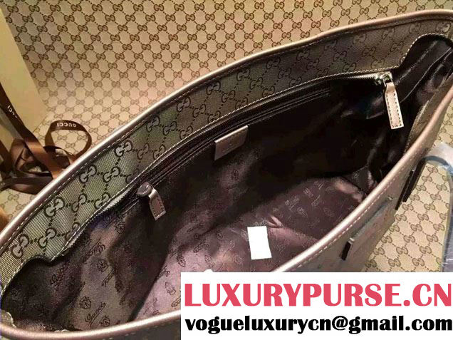 Gucci GG Supreme Canvas Tote Bag 211137 Pink Gold 2016