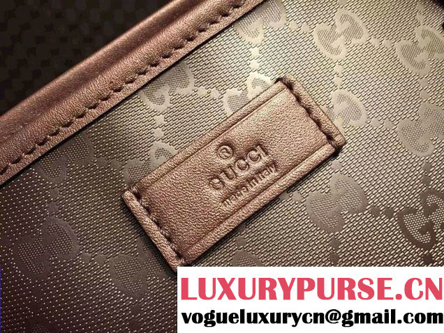 Gucci GG Supreme Canvas Tote Bag 211137 Pink Gold 2016