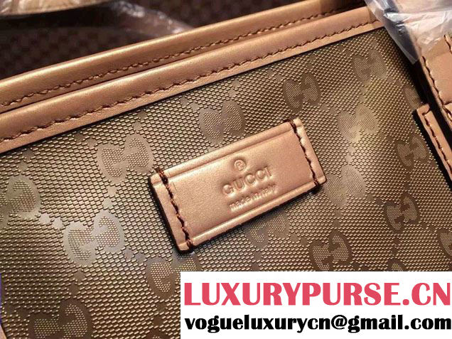 Gucci GG Supreme Canvas Tote Bag 211137 Gold 2016