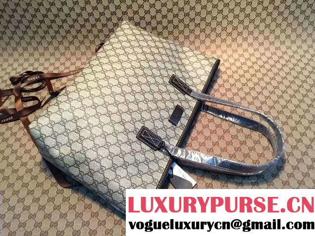 Gucci GG Supreme Canvas Tote Bag 211137 Coffee 2016