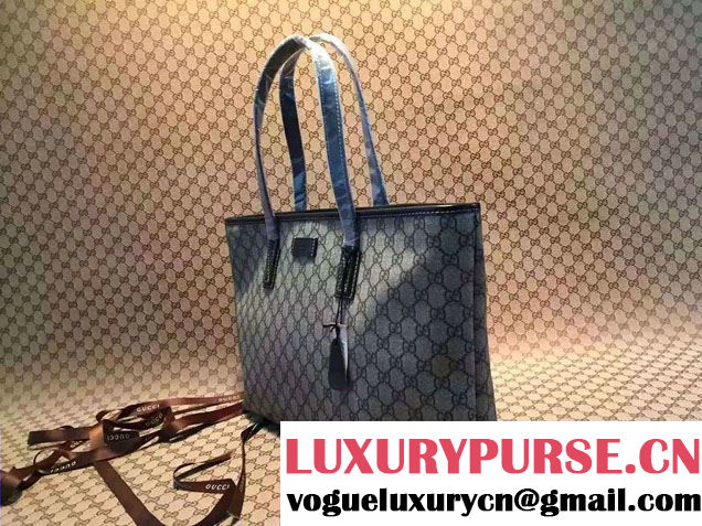 Gucci GG Supreme Canvas Tote Bag 211137 Coffee 2016