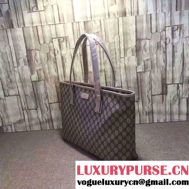 Gucci GG Supreme Canvas Tote Bag 211137 Pink 2016