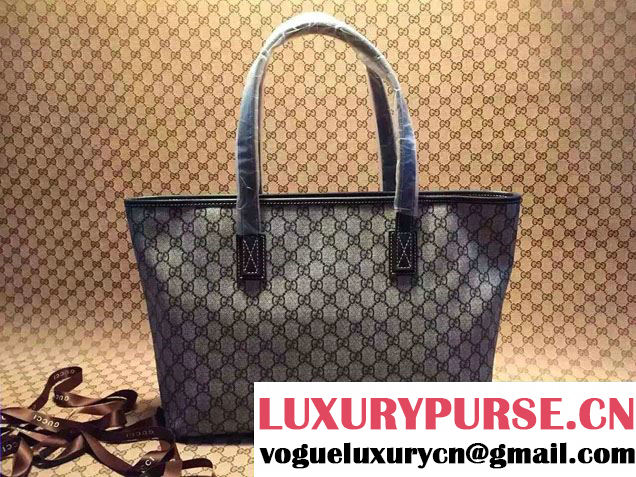 Gucci GG Supreme Canvas Tote Bag 211137 Black 2016