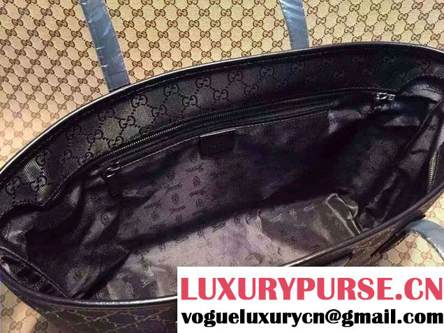 Gucci GG Supreme Canvas Tote Bag 211137 Imprime Black 2016