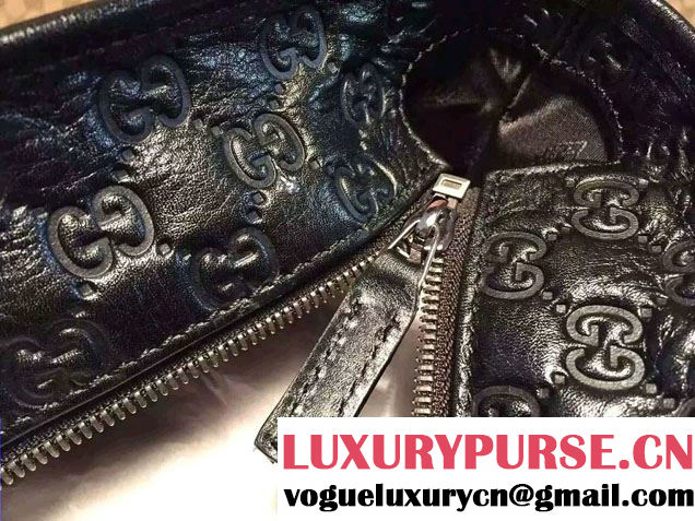 Gucci Guccissima Leather Black Tote Bag 211137 2016
