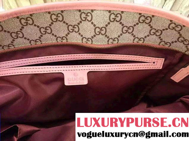 Gucci GG Supreme Canvas Tote Bag 211137 Blooms Print Pink 2016