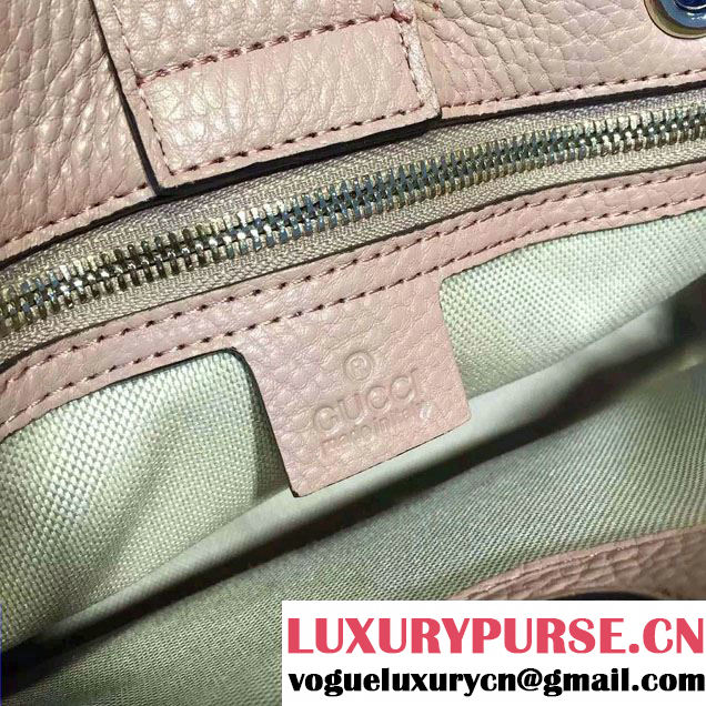 Gucci Medium Bamboo Shopper Leather Tote Bag 323660 Nude Pink