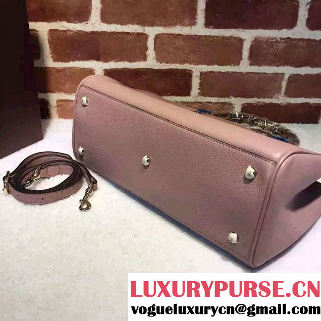 Gucci Medium Bamboo Shopper Leather Tote Bag 323660 Nude Pink