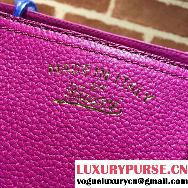 Gucci Medium Bamboo Shopper Leather Tote Bag 323660 Purple