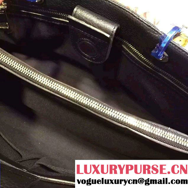 Gucci Medium Bamboo Shopper Leather Tote Bag 323660 Black
