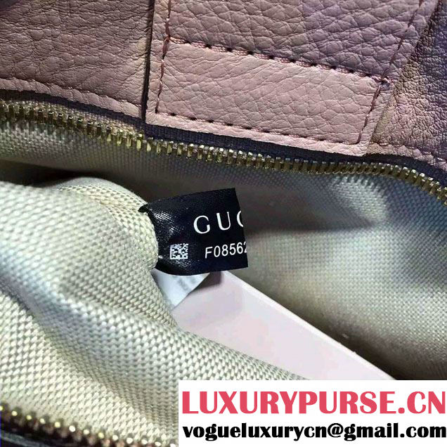 Gucci Small Bamboo Shopper Leather Tote Bag 336032 Nude Pink