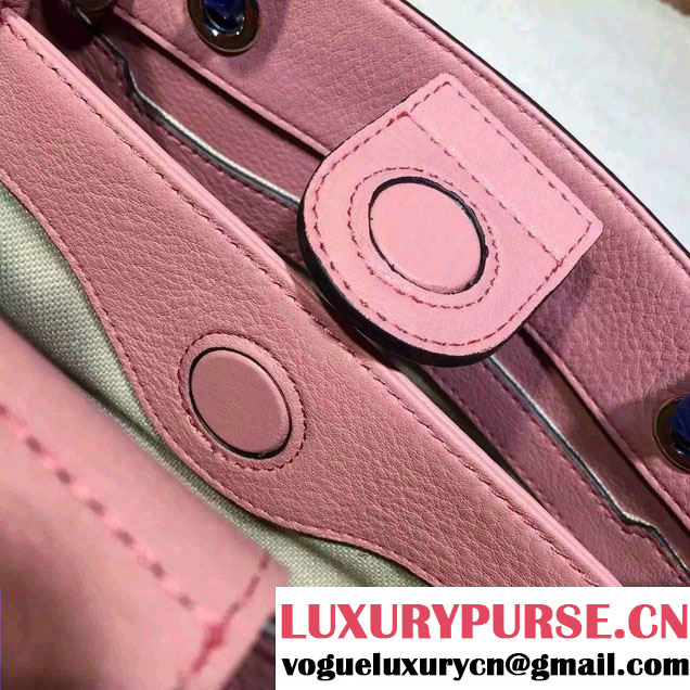 Gucci Small Bamboo Shopper Leather Tote Bag 336032 Pink