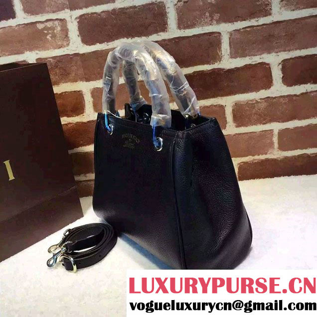 Gucci Small Bamboo Shopper Leather Tote Bag 336032 Black