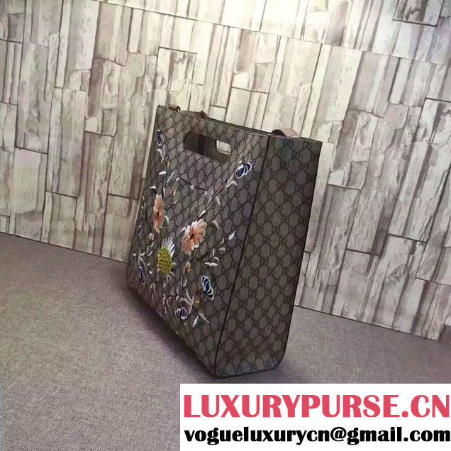 Gucci XL GG Floral Print Tote Bag 414476 2016