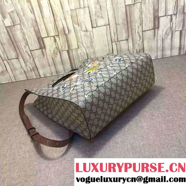 Gucci XL GG Floral Print Tote Bag 414476 2016