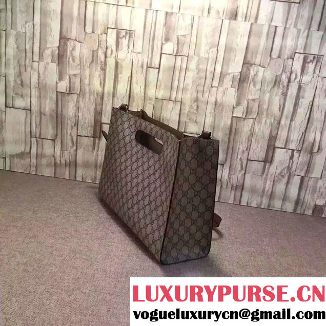 Gucci GG Supreme Canvas Tote Bag 414479 Beige 2016